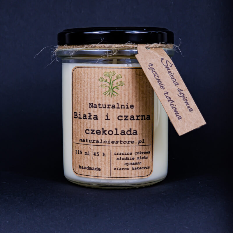 Świeca Sojowa Biała i Czarna Czekolada