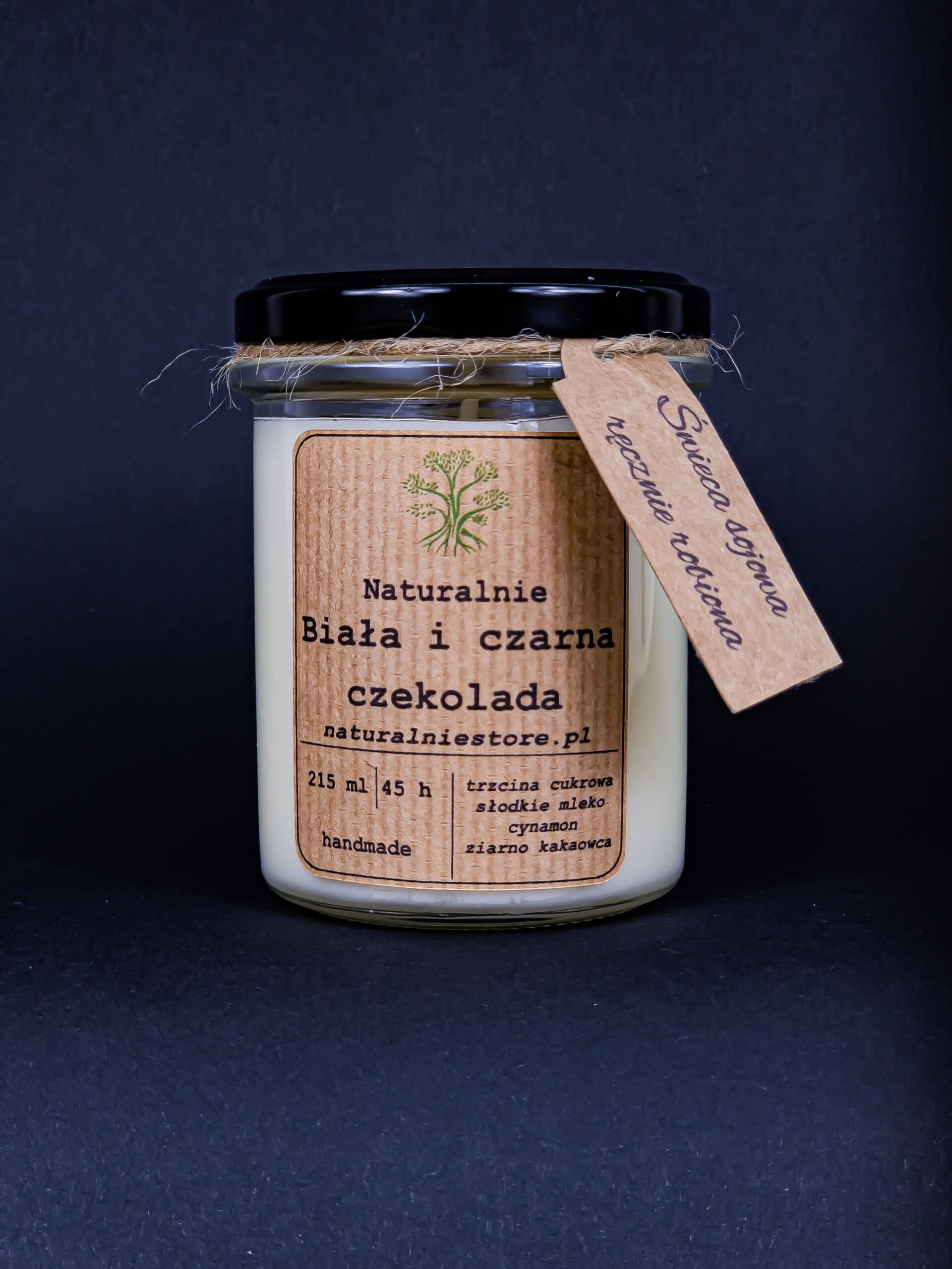 Świeca Sojowa Biała i Czarna Czekolada