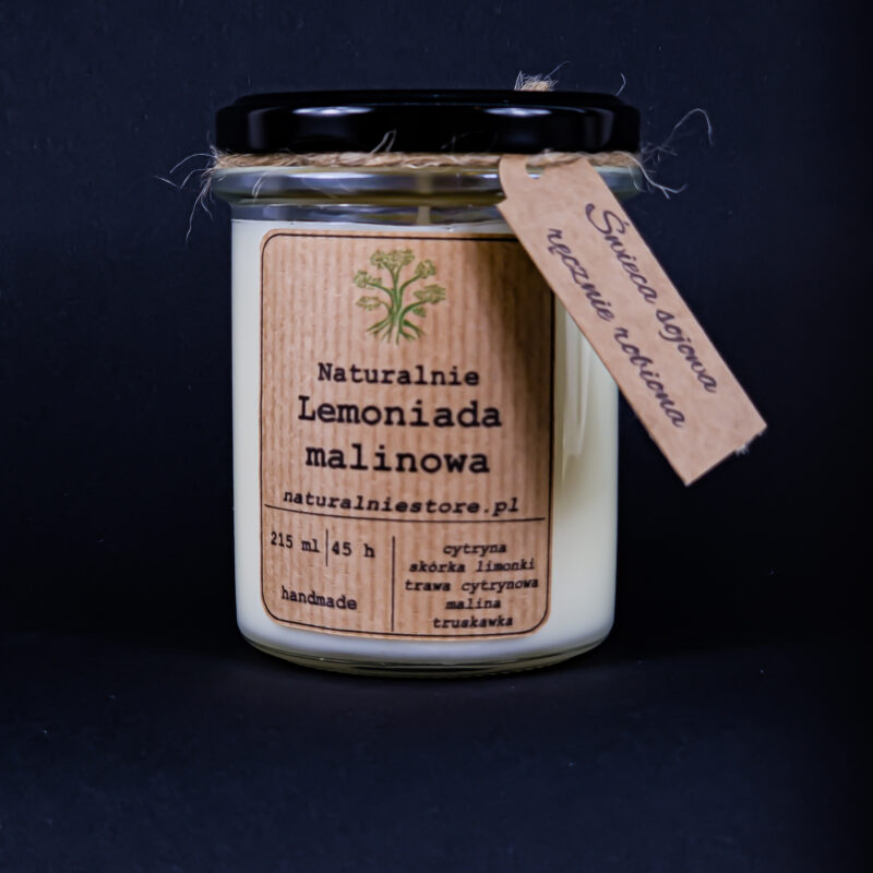 Świeca Sojowa Lemoniada Malinowa