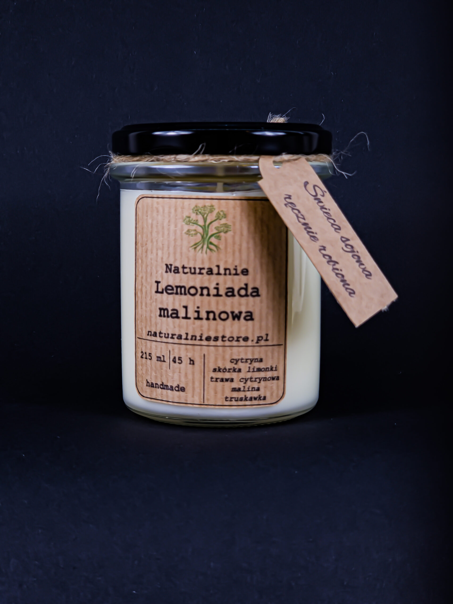 Świeca Sojowa Lemoniada Malinowa