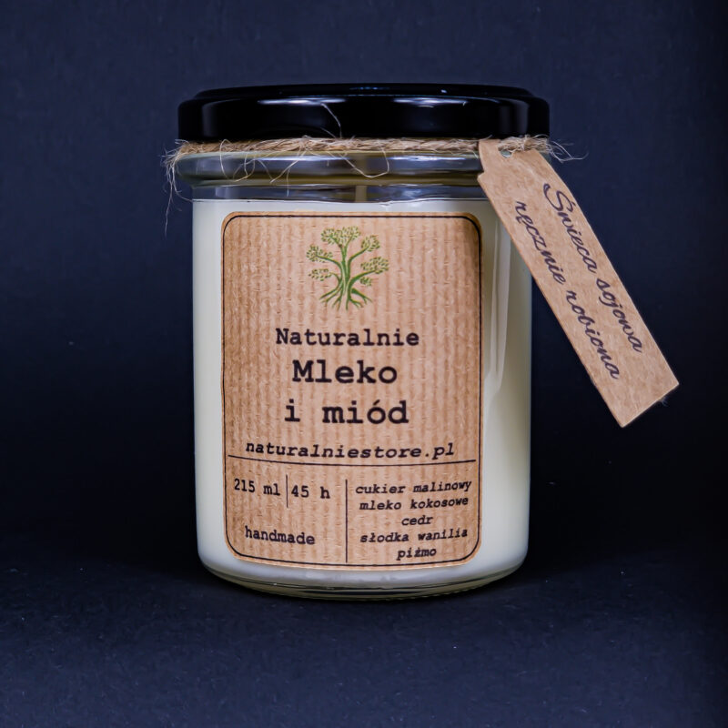 Świeca sojowa Mleko i Miód