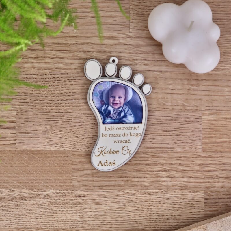 Ramka Stópka Jedź Ostrożnie Tato Kocham Cię