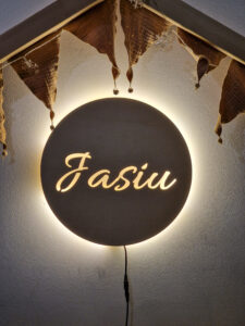 Lampka nocna led z imieniem dziecka