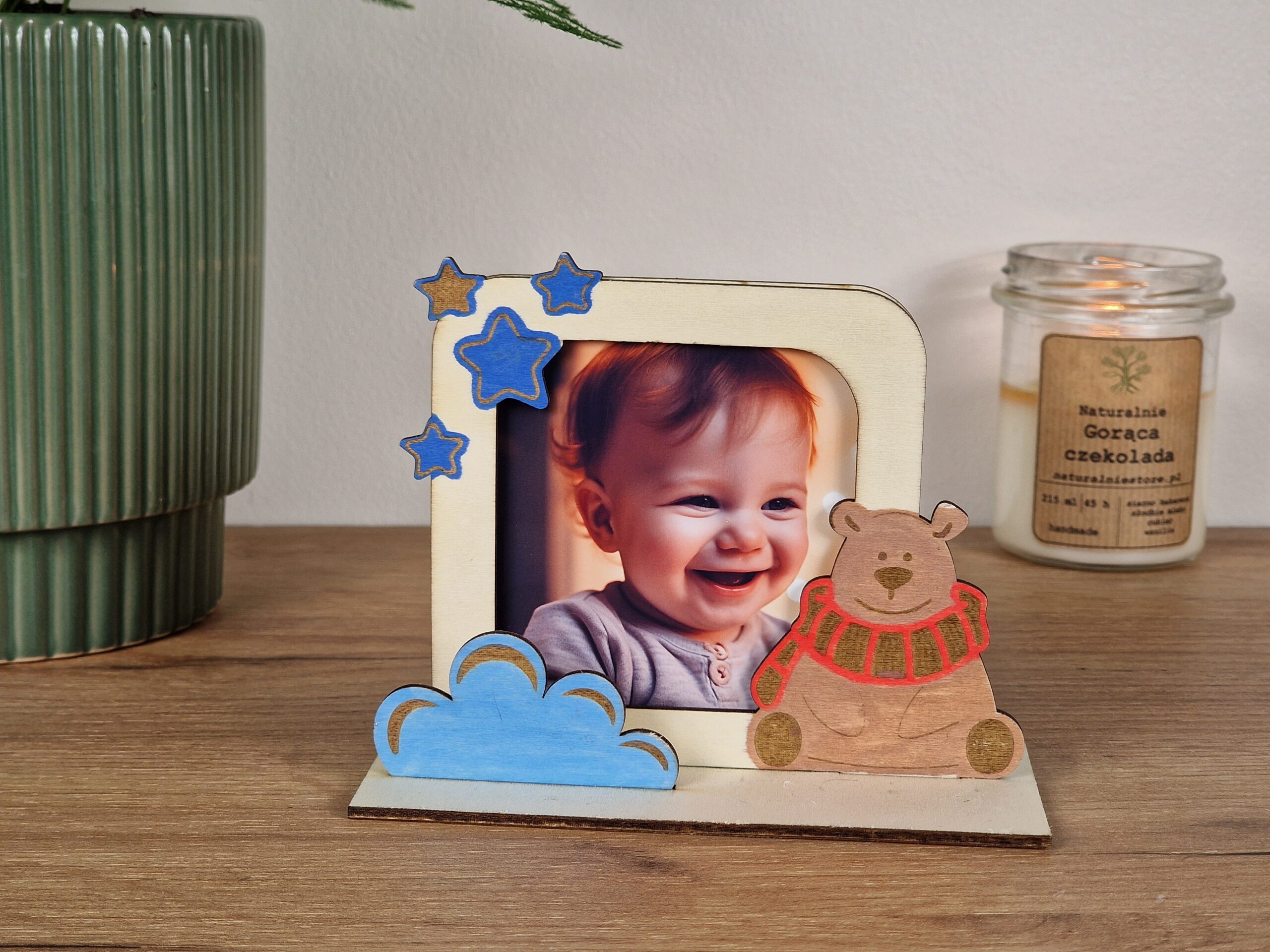 Wyjątkowa ramka na zdjęcia miś – ręcznie wykonana pamiątka na całe życie