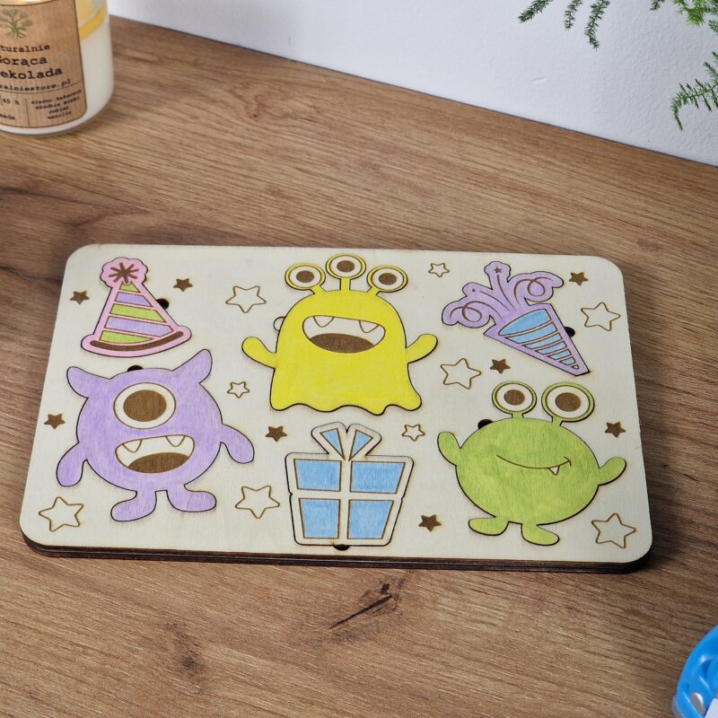 Tabliczka edukacyjna - kosmiczne przyjęcie