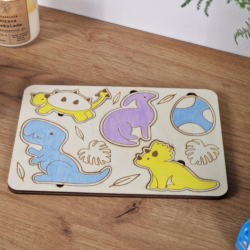 Tabliczka edukacyjna - prehistoryczny świat dinozaurów