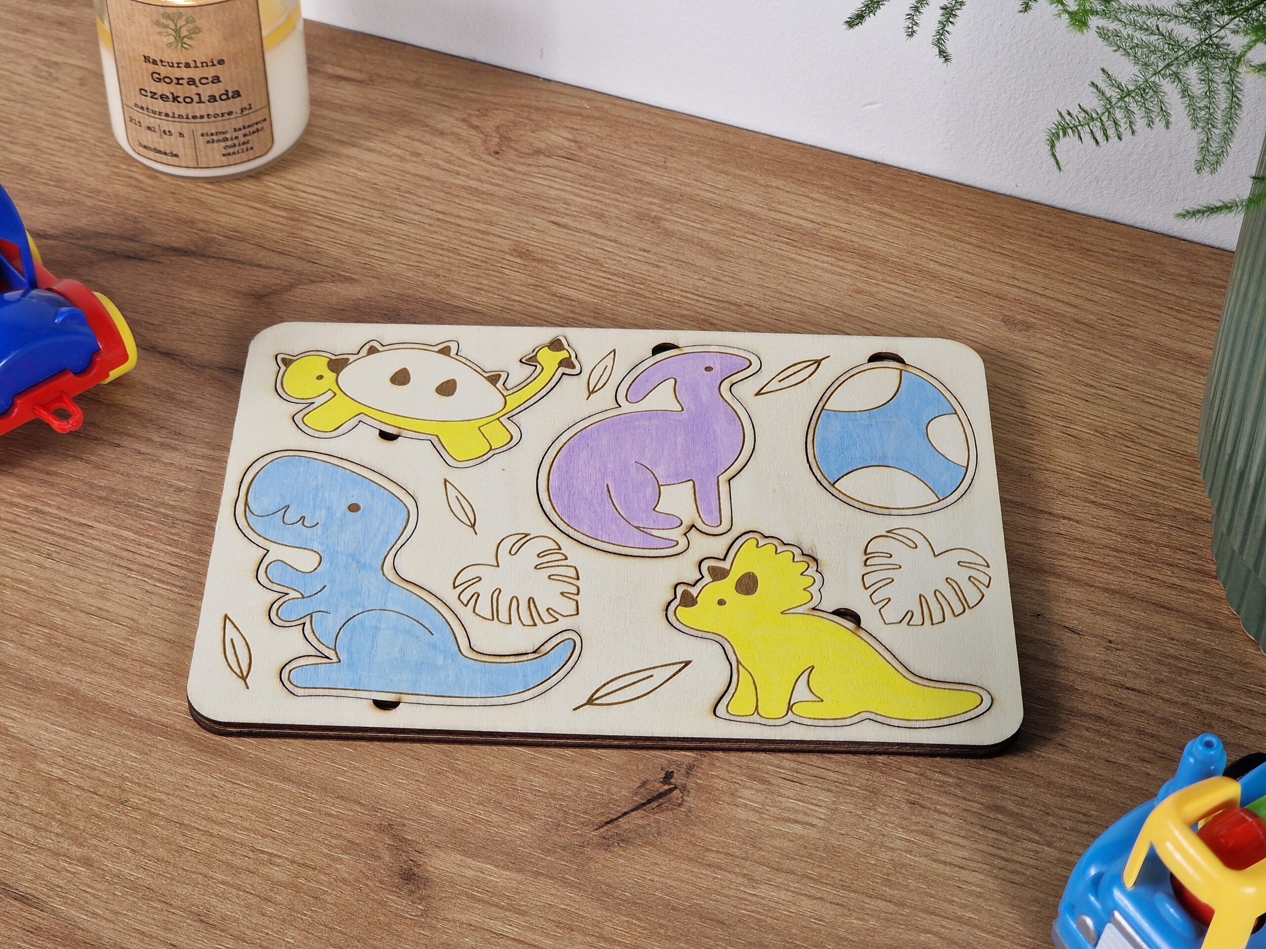 Tabliczka edukacyjna - prehistoryczny świat dinozaurów